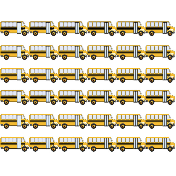 Hygloss Products School Bus Die Cut Border, 36ft Per Pack, PK6 33660